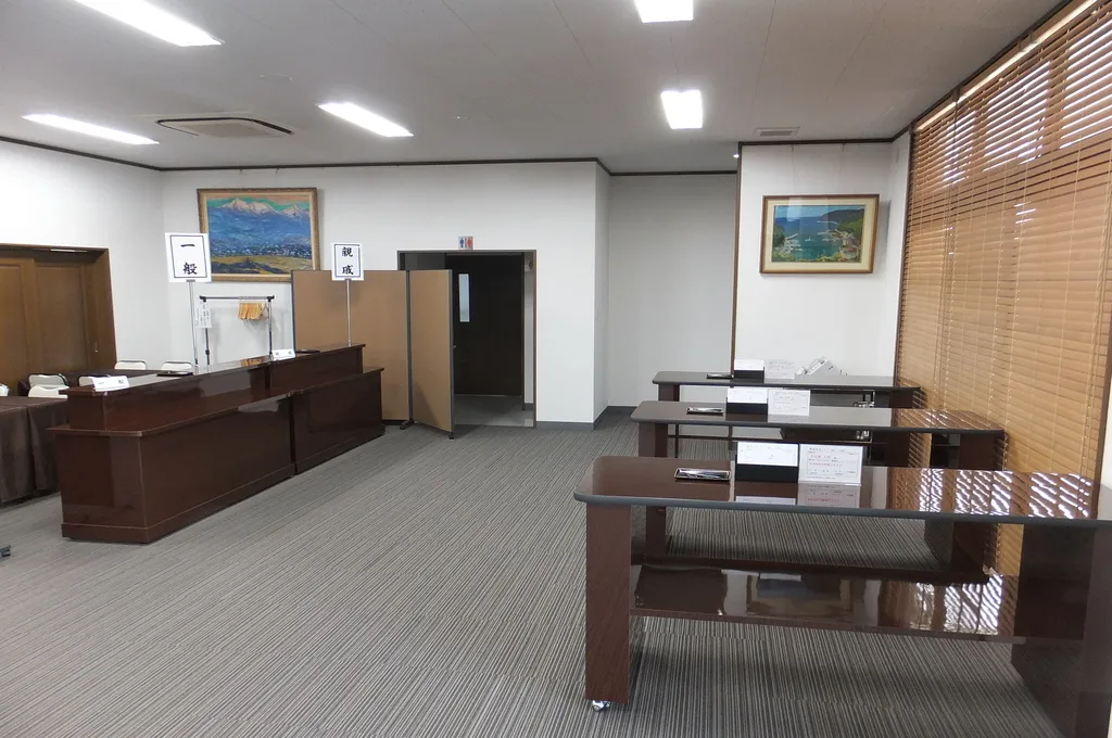 千代会館の受付